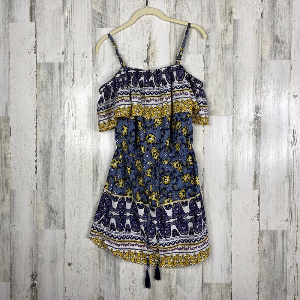 NWT Indulge In Style Blue & Yellow Sundress Sz M